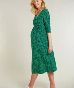 Frugi Maternity & Nursing Organic Green Leopard Print Dress -Our Lil Trends Sales Store unnamed file 105
