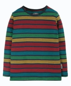 Frugi Navy Blue Rainbow Stripe Organic Cotton Long Sleeve Top -Our Lil Trends Sales Store unnamed file 12
