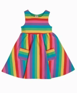 Frugi Multi Organic Rainbow Stripe Summer Dress -Our Lil Trends Sales Store unnamed file 126