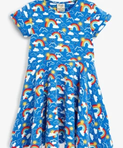 Frugi Organic Cotton Rainbow Skies Skater Dress