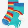 Frugi Red Organic Cotton Rainbow Non Slip Grippy Socks 2 Pack -Our Lil Trends Sales Store unnamed file 140
