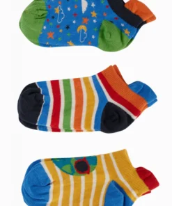Frugi Blue Organic Earth Ankle Socks