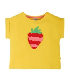 Frugi Yellow Organic Strawberry Applique Top -Our Lil Trends Sales Store unnamed file 16