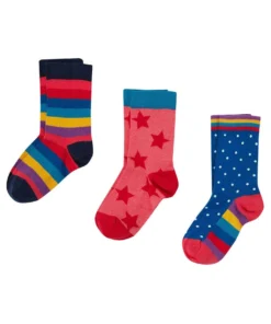 Frugi Organic Cotton Socks 3 Pack - Rainbow Star