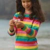 Frugi Pink Organic Cotton Rainbow Stripe Long Sleeve Top -Our Lil Trends Sales Store unnamed file 17