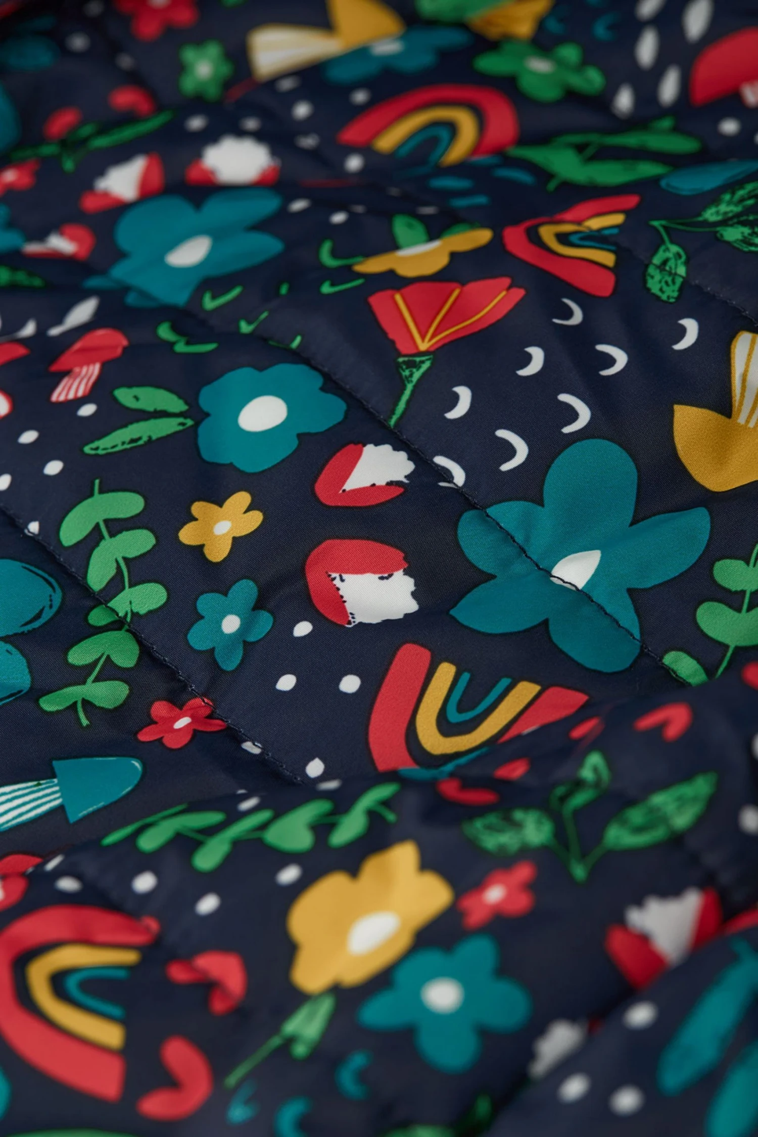 Frugi Pink Reversible Toasty Bright Floral Jacket 7 Frugi Pink Reversible Toasty Bright Floral Jacket - Image 5