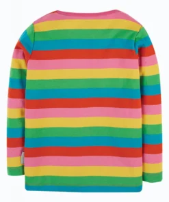 Frugi Pink Organic Cotton Rainbow Stripe Long Sleeve Top -Our Lil Trends Sales Store unnamed file 19 scaled