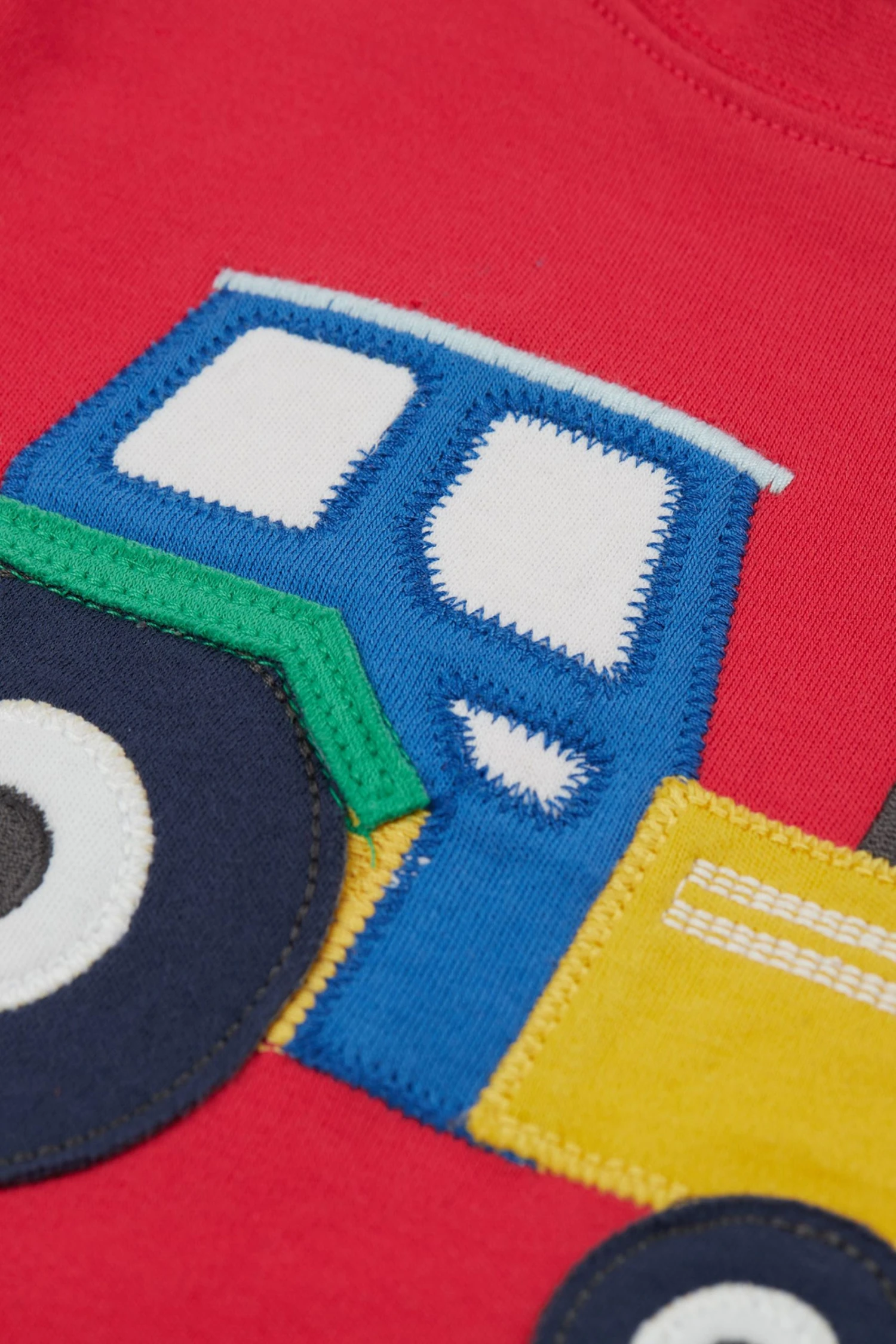 Frugi Natural Organic Red Long Sleeve T Shirt - Tractor 4 Frugi Natural Organic Red Long Sleeve T Shirt - Tractor - Image 3