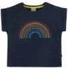 Frugi Organic Navy Boxy Short Sleeve Top Rainbow -Our Lil Trends Sales Store unnamed file 217
