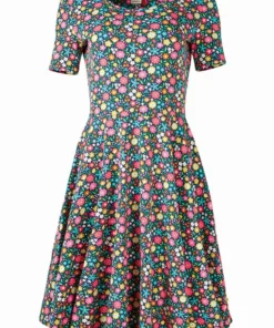 Frugi Blue Organic Floral Grown Ups Sofia Skater Dress