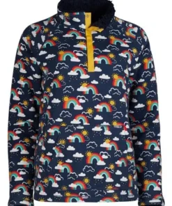 Frugi Organic Navy Fleece Lined Adult Sweatshirt Rainbow -Our Lil Trends Sales Store unnamed file 236
