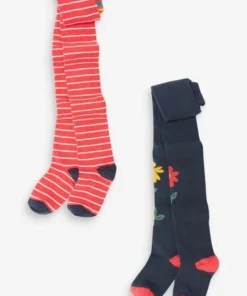 Frugi Organic Cotton Tights 2 Pack - Pink/Indigo -Our Lil Trends Sales Store unnamed file 249