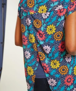Frugi Maternity & Nursing Organic Navy Blue Dahlias Top -Our Lil Trends Sales Store unnamed file 28 scaled