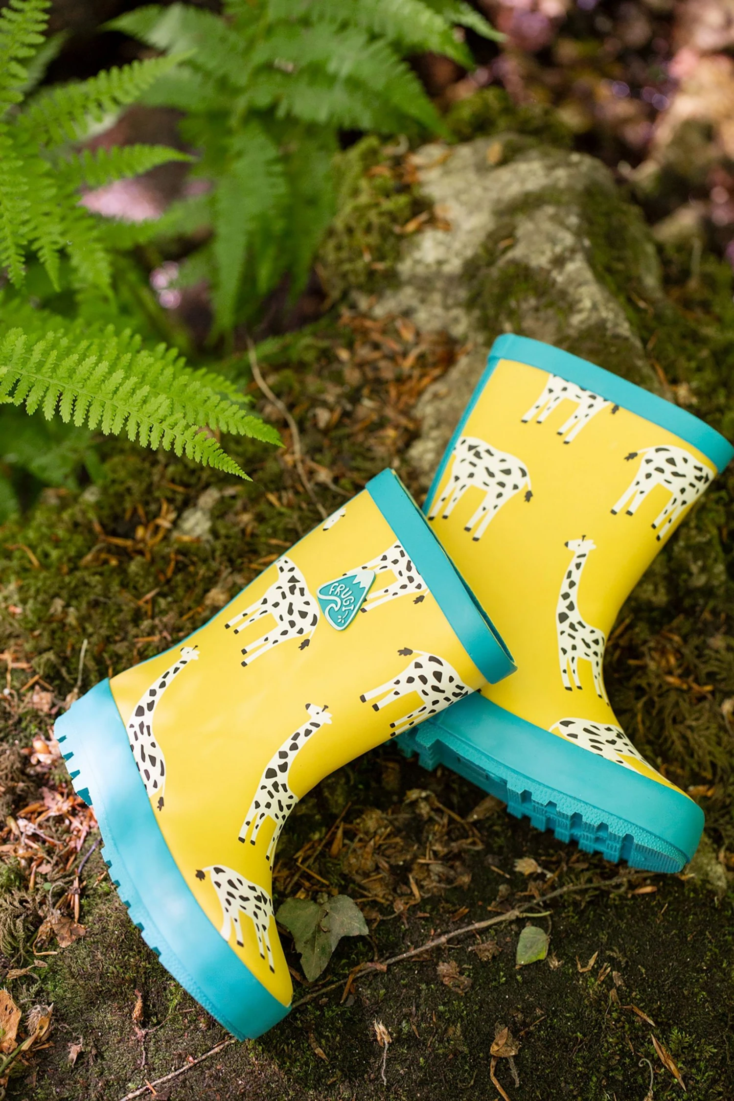 Frugi Yellow Giraffe Waterproof Wellington Boots 3 Frugi Yellow Giraffe Waterproof Wellington Boots