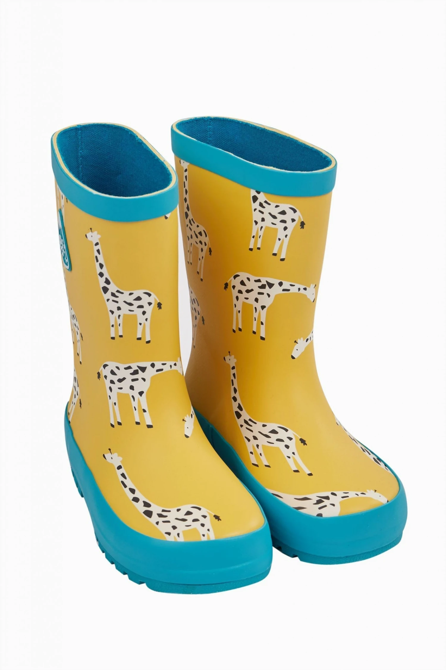 Frugi Yellow Giraffe Waterproof Wellington Boots 6 Frugi Yellow Giraffe Waterproof Wellington Boots - Image 4