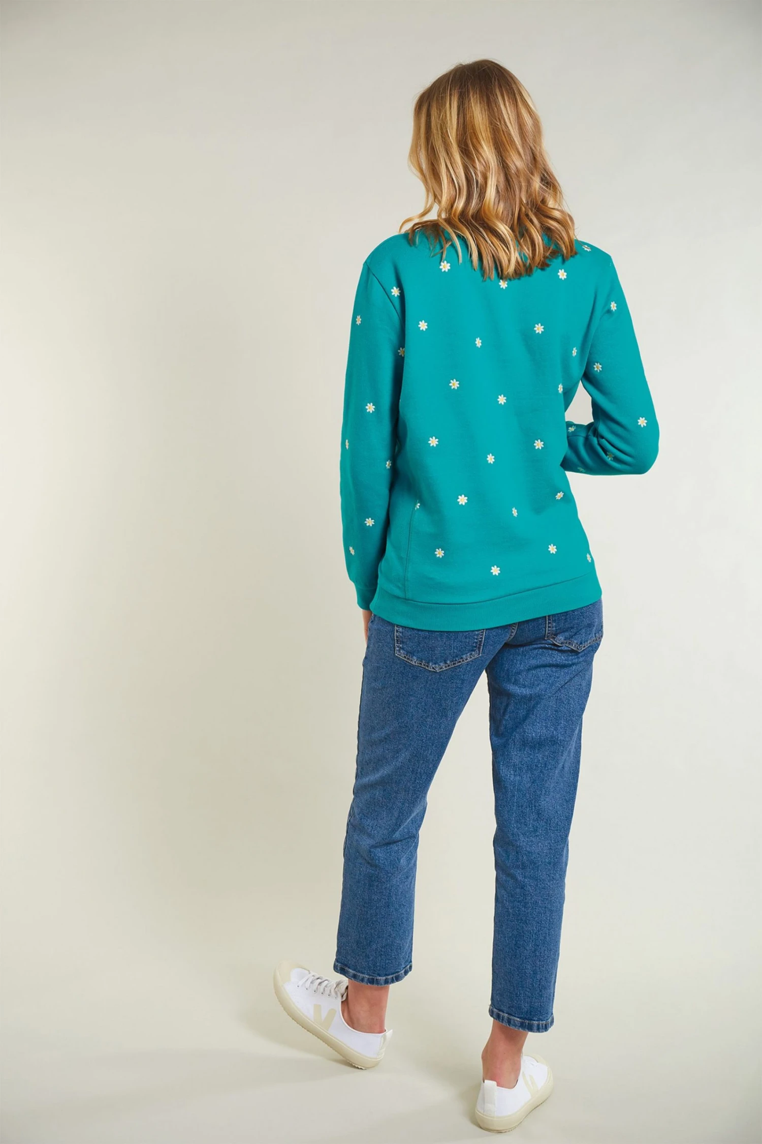Frugi Maternity Blue Organic Jumper - Daisy 4 Frugi Maternity Blue Organic Jumper - Daisy - Image 2