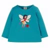 Frugi Organic Cotton Blue Piskie Appliqué Top