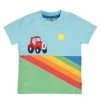 Frugi Blue Organic Short Sleeve Tractor T-Shirt