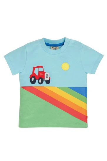 Frugi Blue Organic Short Sleeve Tractor T-Shirt 5 Frugi Blue Organic Short Sleeve Tractor T-Shirt - Image 3