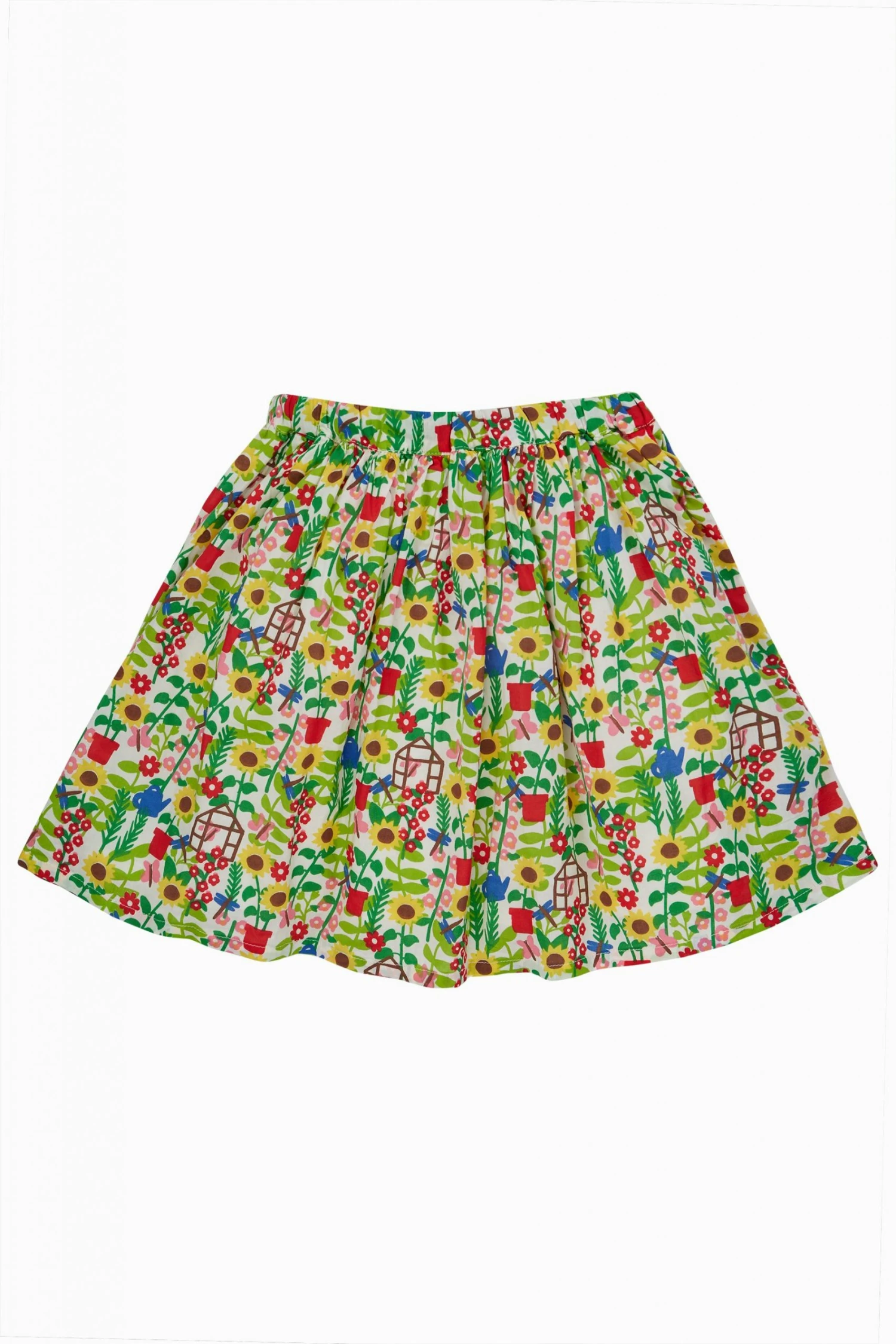 Frugi White Organic Floral Full Skirt 4 Frugi White Organic Floral Full Skirt - Image 2
