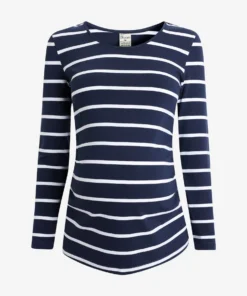Frugi Maternity Organic Navy Blue Stripe Long Sleeve Top -Our Lil Trends Sales Store unnamed file 351 scaled