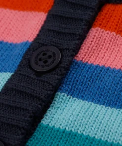 Frugi Pink Organic Cotton Rainbow Stripe Knitted Cardigan -Our Lil Trends Sales Store unnamed file 377 scaled