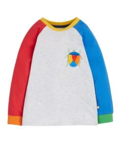 Frugi Organic Grey Beetle Raglan Top