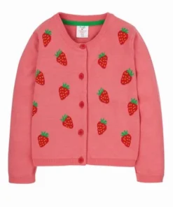 Frugi Pink Organic Strawberry Cardigan -Our Lil Trends Sales Store unnamed file 395