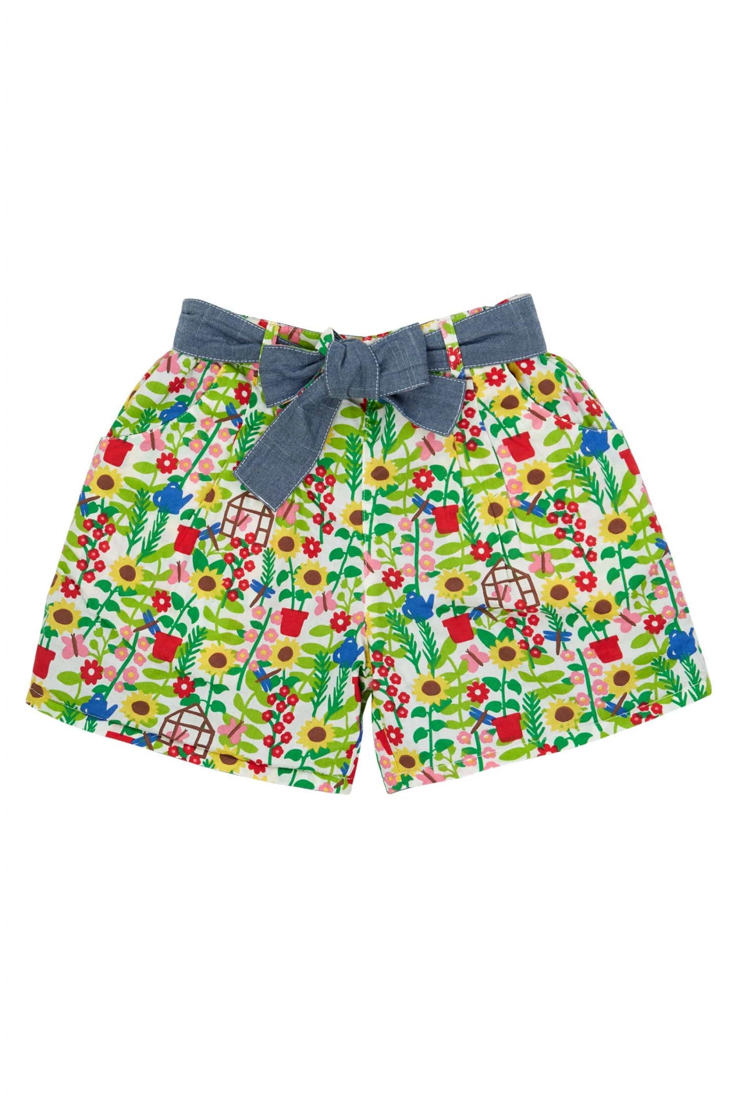 Frugi Blue Reversible Chambray Shorts 6 Frugi Blue Reversible Chambray Shorts - Image 4