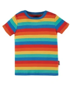Frugi Red Rainbow Stripe Organic Cotton T-Shirt -Our Lil Trends Sales Store unnamed file 429