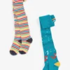 Frugi Natural Organic Rainbow Mermaids Norah Tights 2 Pack