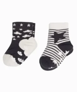 Frugi White Organic Cotton Monochrome Grippy Socks 2 Pack -Our Lil Trends Sales Store unnamed file 440