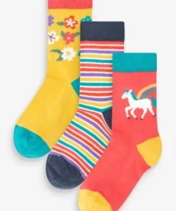 Frugi Organic Cotton Socks 3 Pack - Pink Rainbow -Our Lil Trends Sales Store unnamed file 464