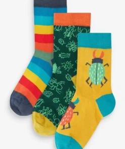 Frugi Organic Cotton Socks 3 Pack - Rainbow Bugs -Our Lil Trends Sales Store unnamed file 479