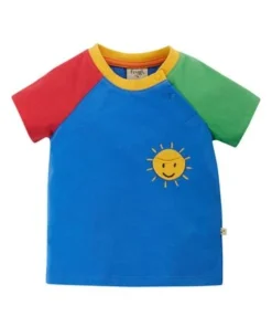 Frugi Organic Blue Rainbow Colourblock Top -Our Lil Trends Sales Store unnamed file 48