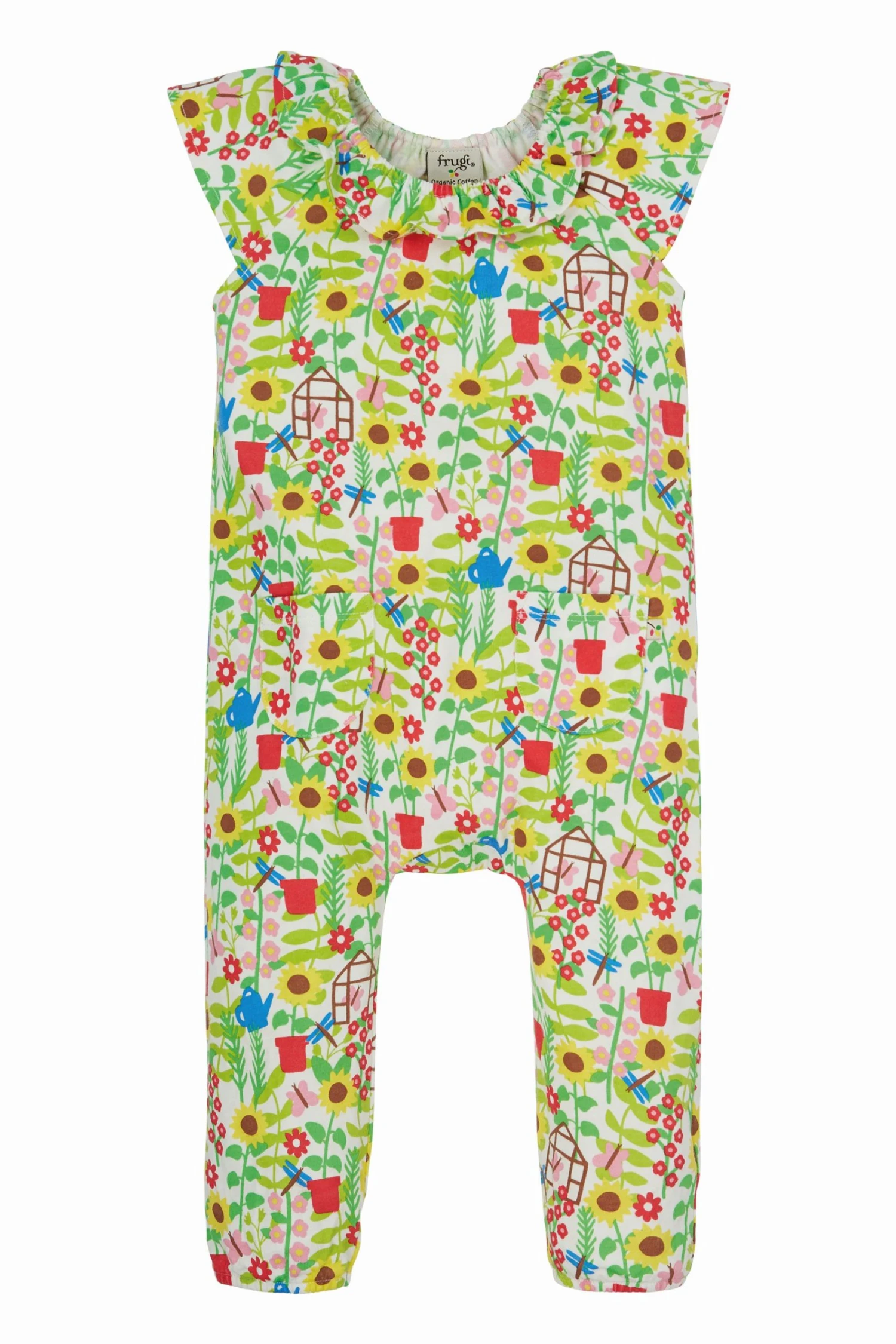 Frugi Green Organic Floral Gracie Playsuit 3 Frugi Green Organic Floral Gracie Playsuit