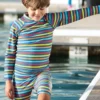 Frugi Blue UPF 50+ Rainbow Stripe Rash Vest