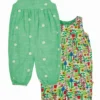 Frugi Green Reversible Daisy Dungarees