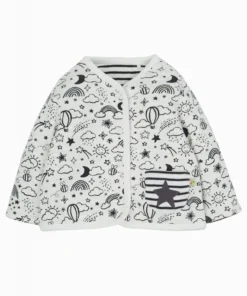 Frugi White Organic Cotton Reversible Joy Jacket