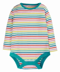 Frugi Natural Organic Rainbow Stripe Betty Bodysuit