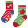 Frugi Blue Organic The National Trust Garden Grippy Socks 2 Pack