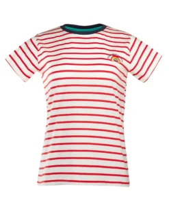 Frugi Organic Ladies Red Stripe Positivitee T-Shirt