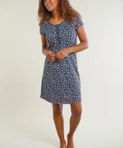 Frugi Navy Blue Organic Maternity And Nursing Nightie - Leopard -Our Lil Trends Sales Store unnamed file 606 scaled