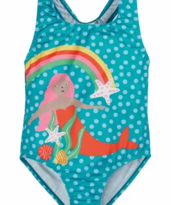 Frugi Blue Mermaid Rainbow UPF 50+ Seaside Swimsuit
