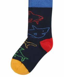 Frugi Blue Organic Super Soft Three Pack Socks - Sharks -Our Lil Trends Sales Store unnamed file 643 scaled
