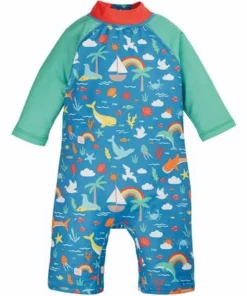 Frugi Blue Rainbow Sea Recycled UPF 50+ Sun Safe Suit -Our Lil Trends Sales Store unnamed file 656