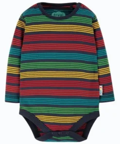 Frugi Blue Organic Cotton Long Sleeve Rainbow Stripe Bodysuit 7 Frugi Blue Organic Cotton Long Sleeve Rainbow Stripe Bodysuit -Our Lil Trends Sales Store unnamed file 662