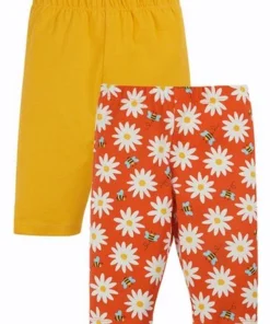 Frugi Orange & Daisy Organic Cycling Short Leggings 2 Pack 7 Frugi Orange & Daisy Organic Cycling Short Leggings 2 Pack -Our Lil Trends Sales Store unnamed file 665