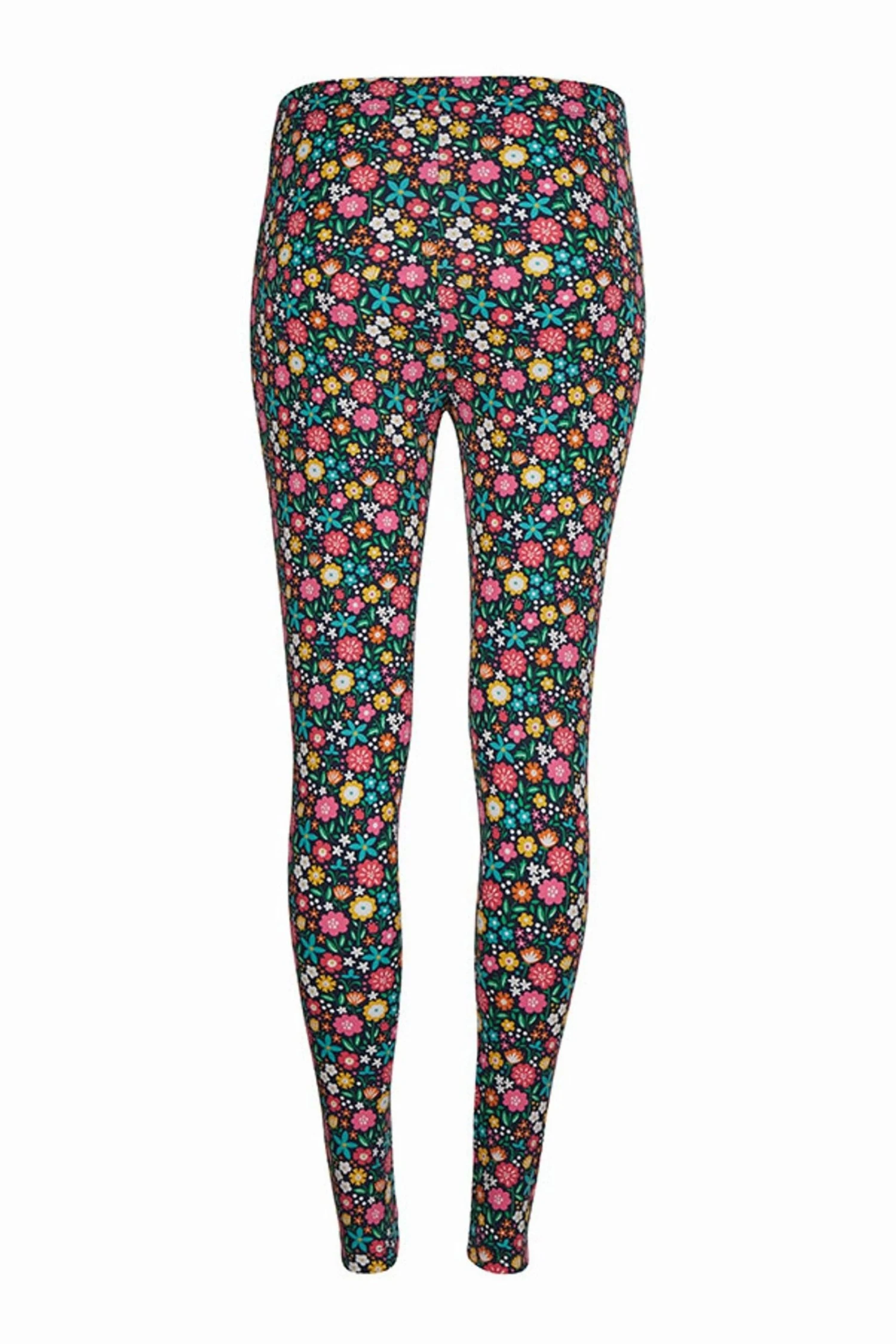 Frugi Organic Blue Grown Ups Floral Leona Leggings 4 Frugi Organic Blue Grown Ups Floral Leona Leggings - Image 2