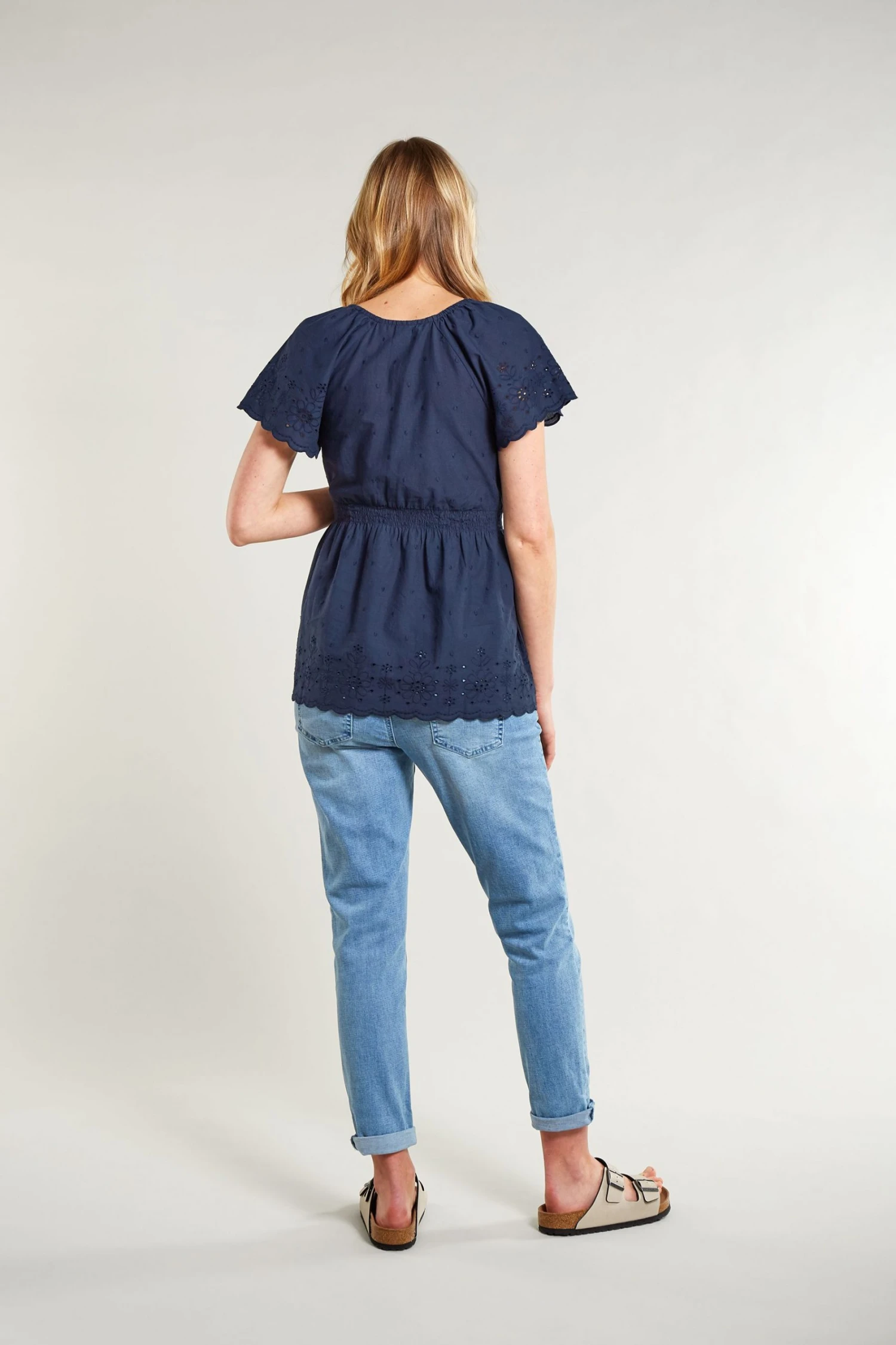 Frugi Navy Blue Organic Maternity And Nursing Top 4 Frugi Navy Blue Organic Maternity And Nursing Top - Image 2